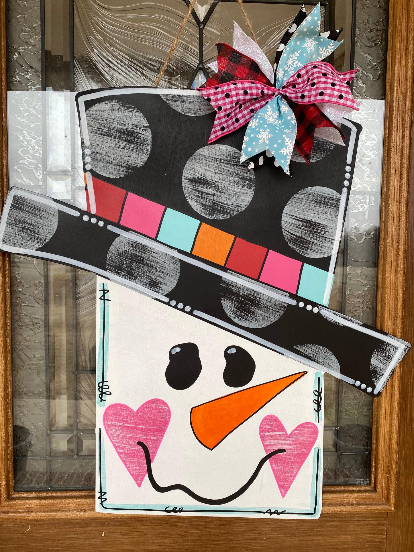 Snowman Head Door Hanger