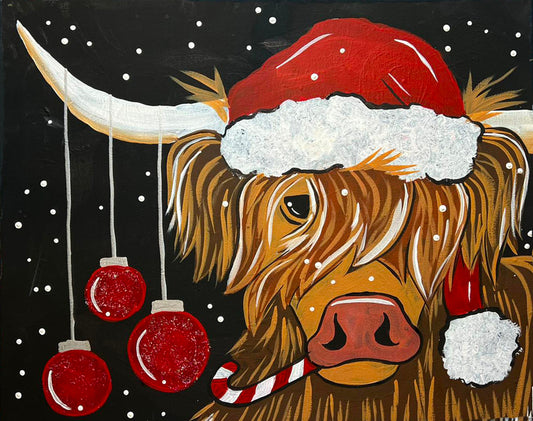 11x14" Holiday Highlander Paint Kit