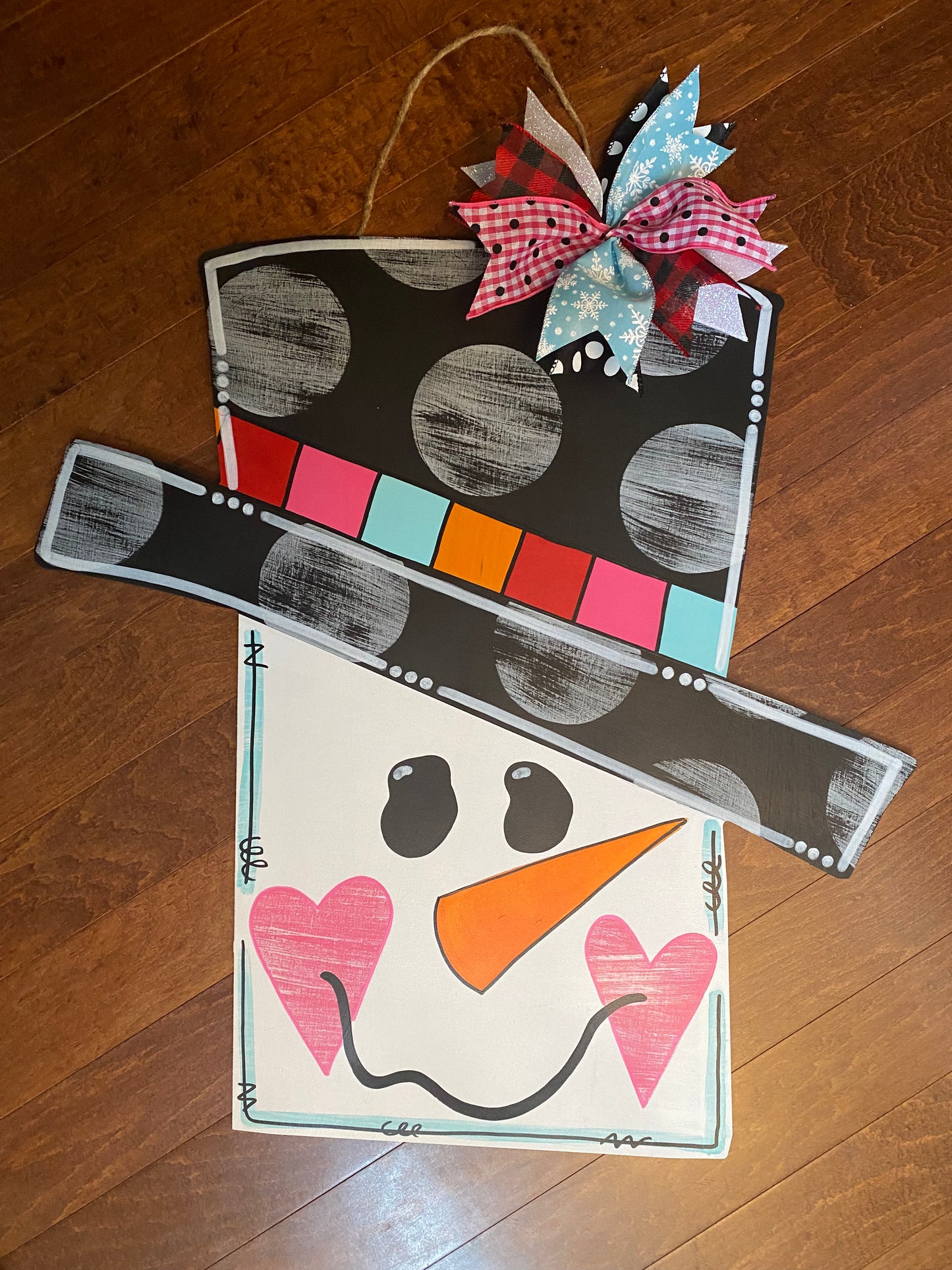 Snowman Head Door Hanger