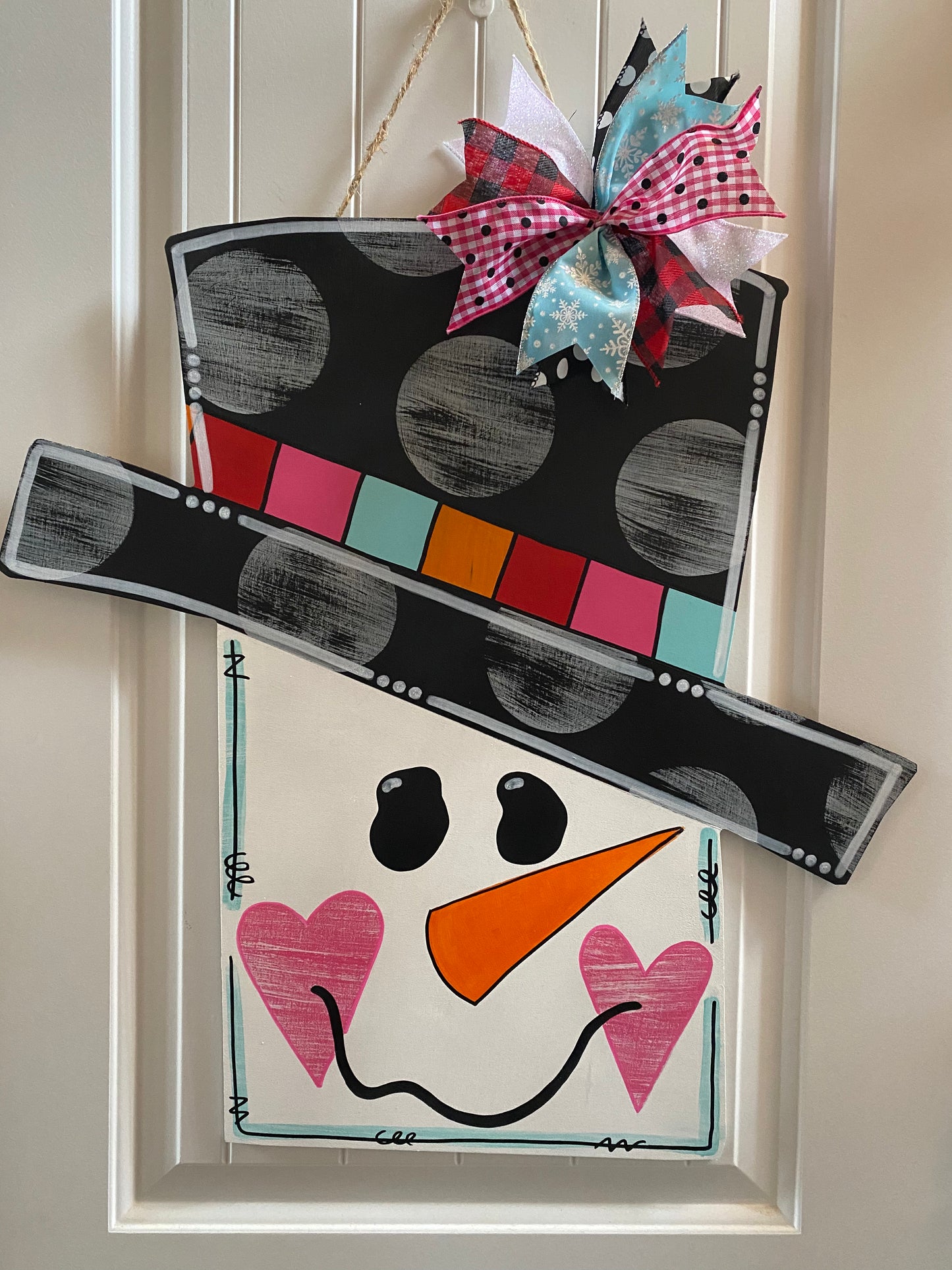 Snowman Head Door Hanger