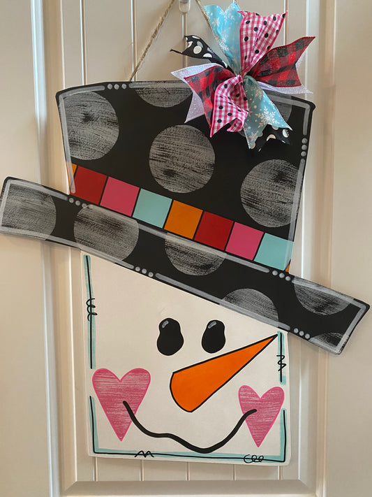Snowman Head Door Hanger
